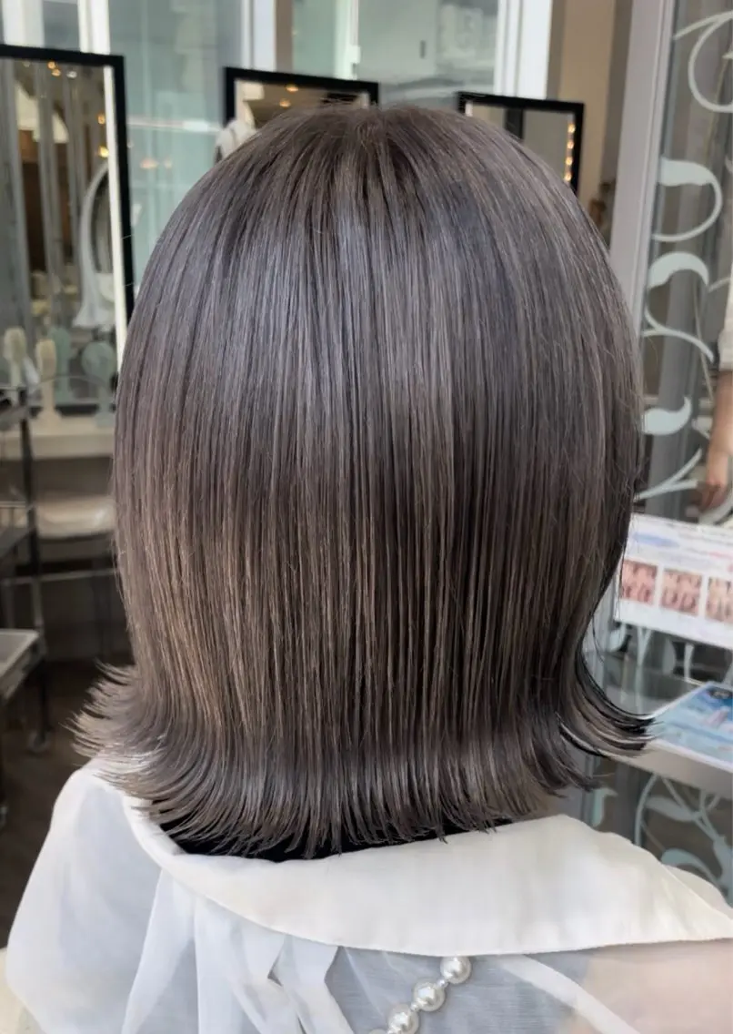ミディアム カラー シルバー カット ヘアカラー トリートメント WILL 上村拳吾 似合わせ特化のヘアスタイル