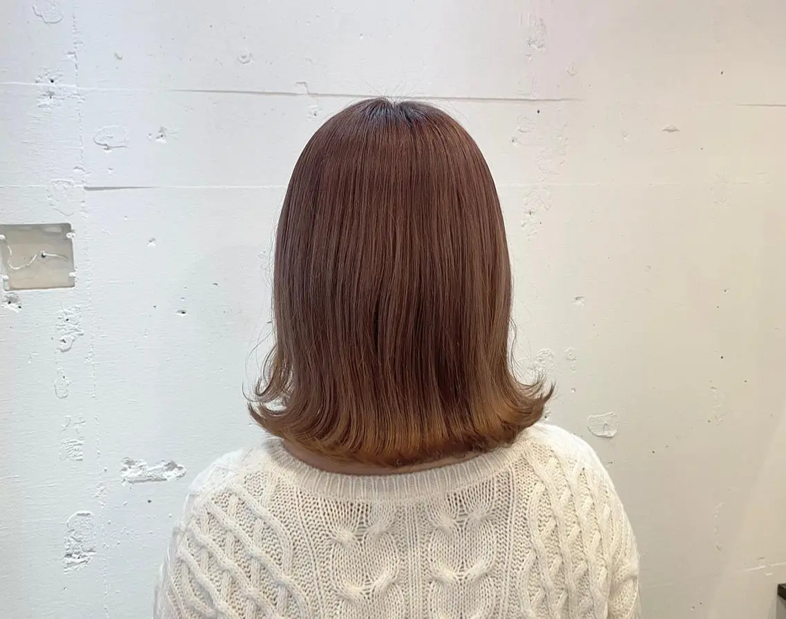 ミディアム たなか もえなのヘアスタイル