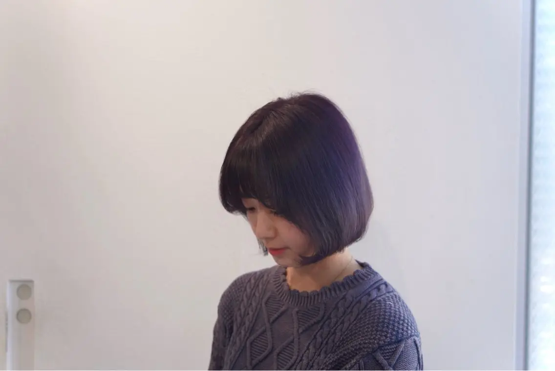 ショート カラー ボブ/レイヤー /艶カラー/sakuのヘアスタイル