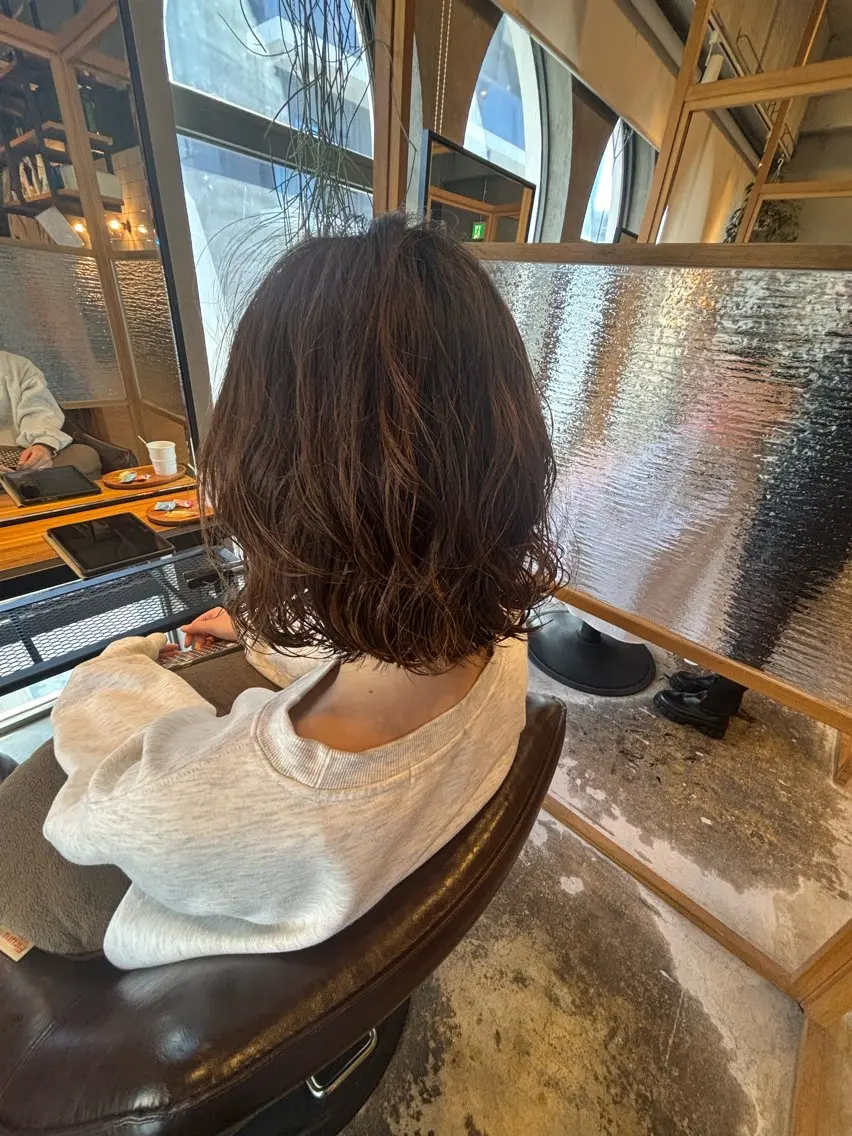 ミディアム パーマ 店長 大方康暉のヘアスタイル