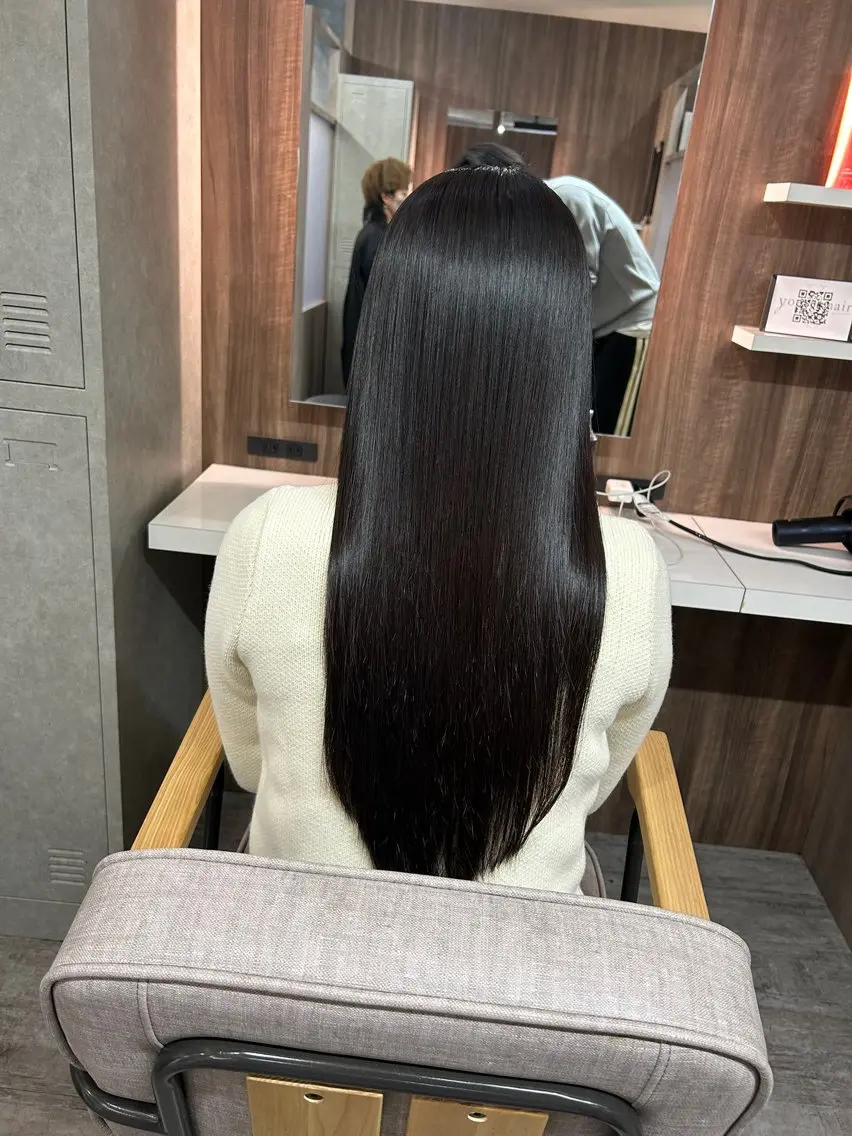 ロング カット 縮毛矯正 広島No.1美髪矯正 髪質改善/河村総一郎のヘアスタイル