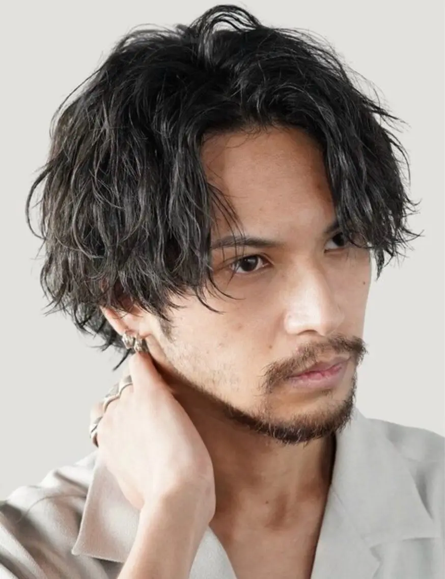 パーマ メンズ メンズパーマ ストレートパーマ カット パーマ 🎀メンズパーマ☆ 艶カラー☆Syuriのヘアスタイル