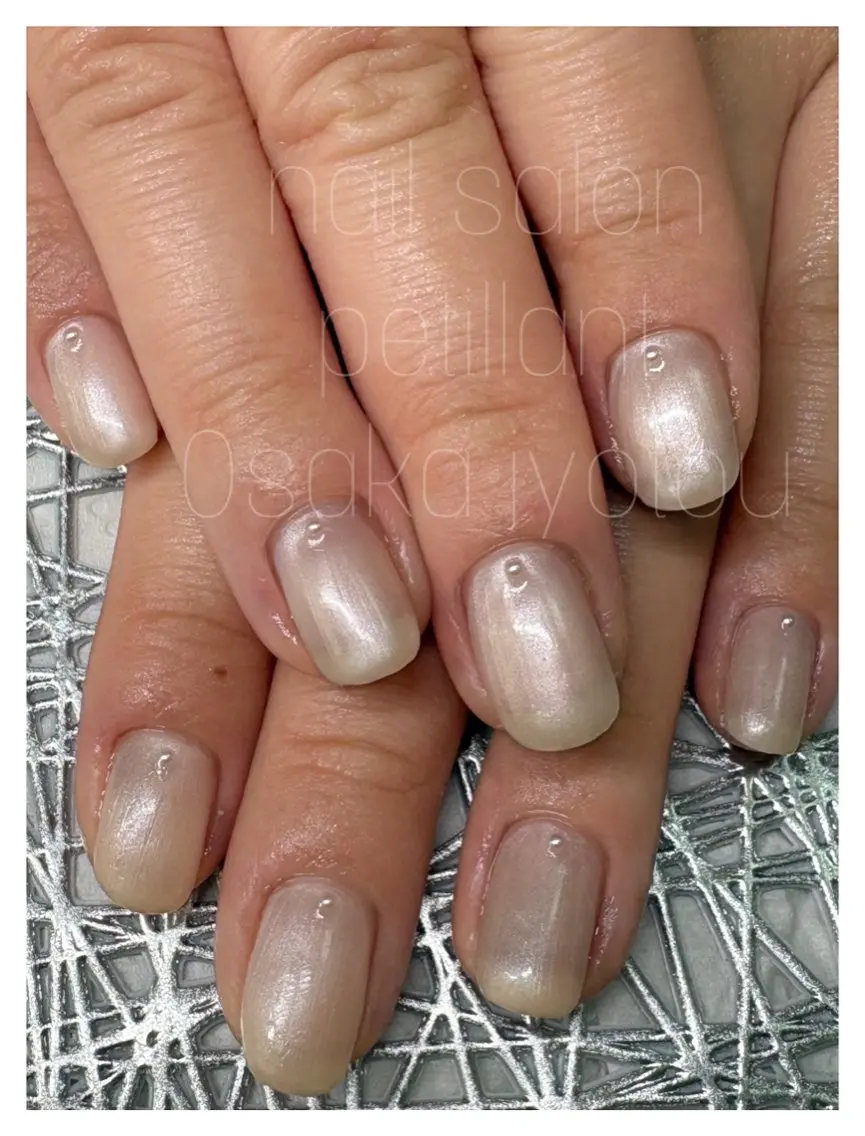 ネイル アートネイル グラデーション ワンカラーネイル ブライダルネイル nail salon petillantのネイルデザイン