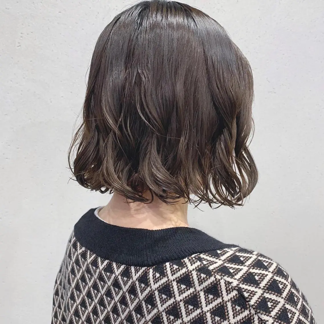 ショート パーマ カット ヘアカラー パーマ ボブパーマコテ巻き風 パーマNo1深江秀平のヘアスタイル