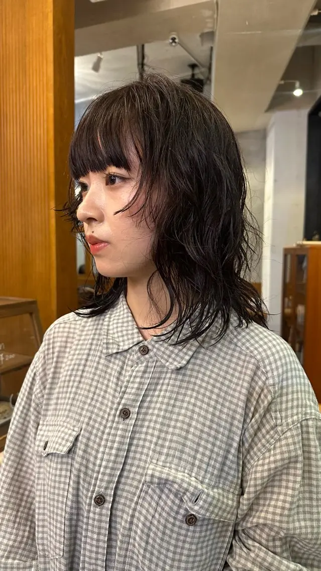 ミディアム パーマ カット パーマ トリートメント ショートカットパー マ🫧kotoneのヘアスタイル