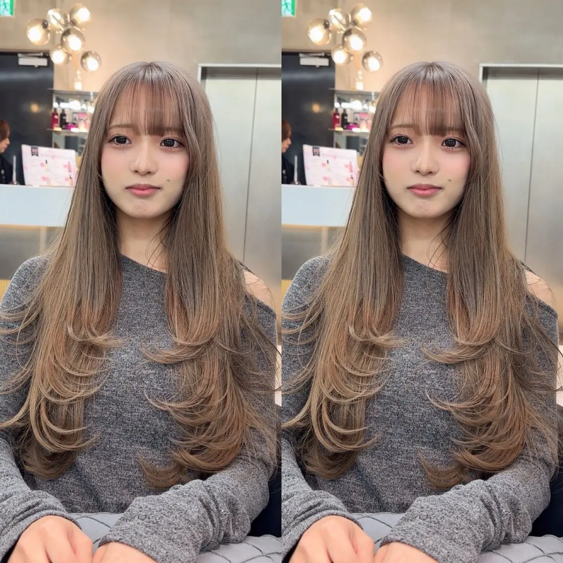ロング カラー ベージュカラー ブリーチ 透明感カラー ブリーチなしカラー 髪質改善 カット ヘアカラー トリートメント ✨髪質改善特化✨副 店長椎葉信乃介のヘアスタイル