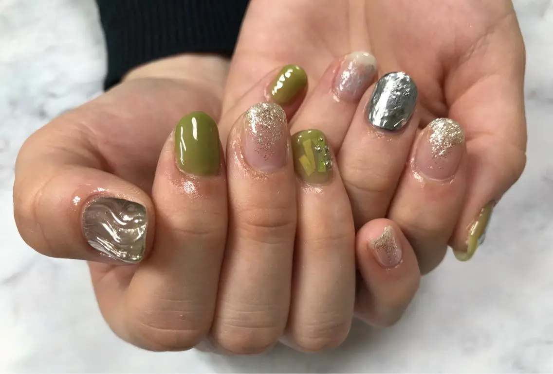 ネイル ハンドネイル Mana‪ ‪·͜· ❤︎‬のネイルデザイン