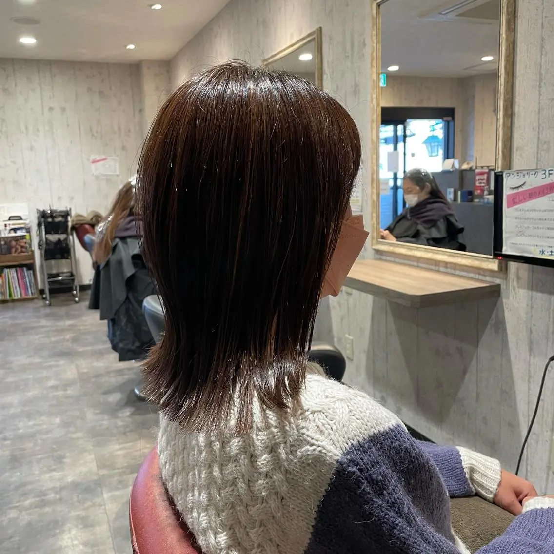 ミディアム カット ヘアカラー Wataru 髪質改善カラー💎のヘアスタイル