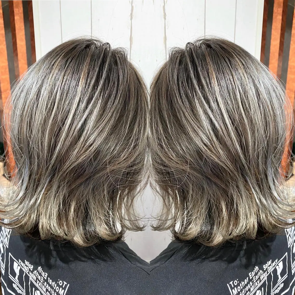 ミディアム カラー パーマ ヘアアレンジ アッシュ ブリーチ ミルクティーアッシュ ヘアカラー トリートメント 👑指名率No.1 👑坂口飛翔のヘアスタイル