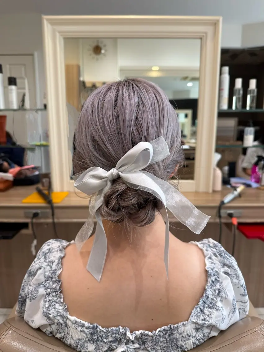 セミロング ヘアアレンジ ヘアセット 韓国ヘアメイク🎀/ 縮毛矯正✨山本媛香のヘアスタイル