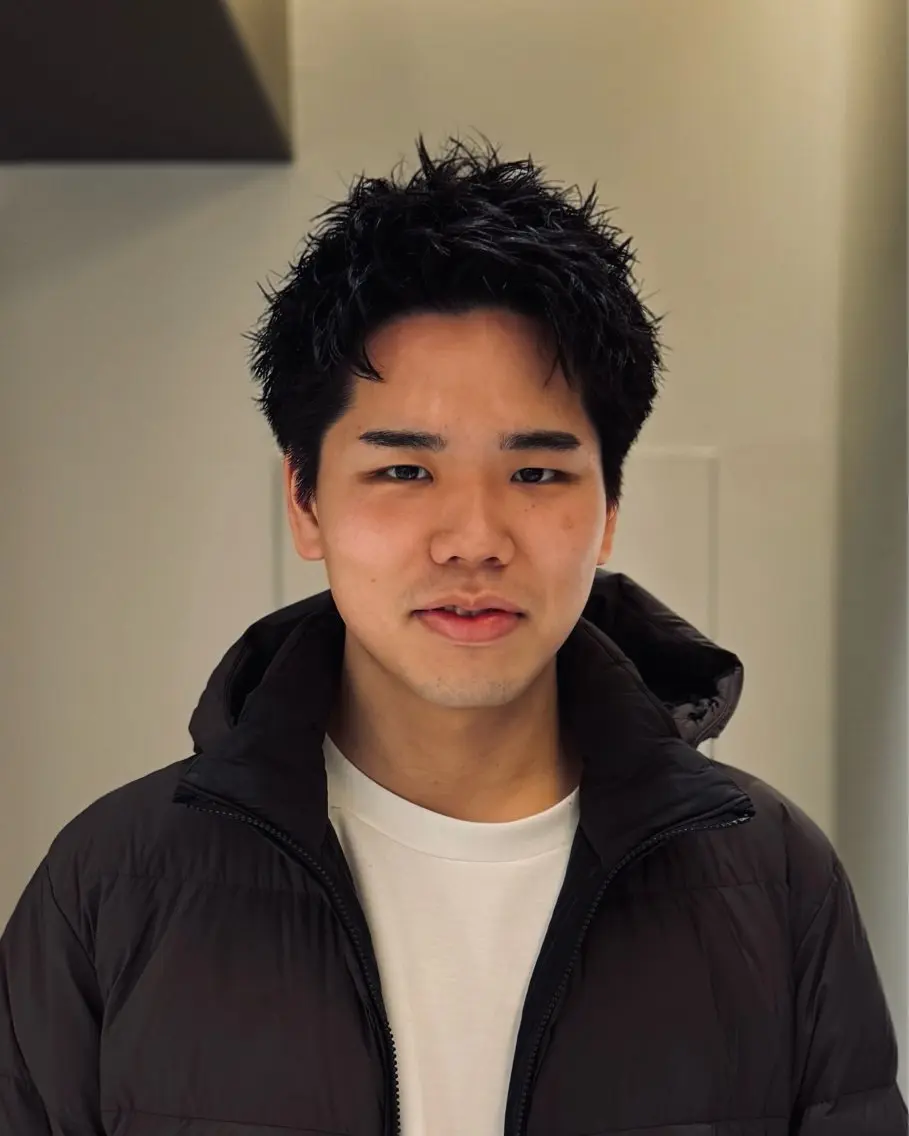 ショート パーマ メンズ スパイキーショート ショートヘア ニュアンスパーマ カット パーマ ラフショート メンズパーマ 丸山のヘアスタイル