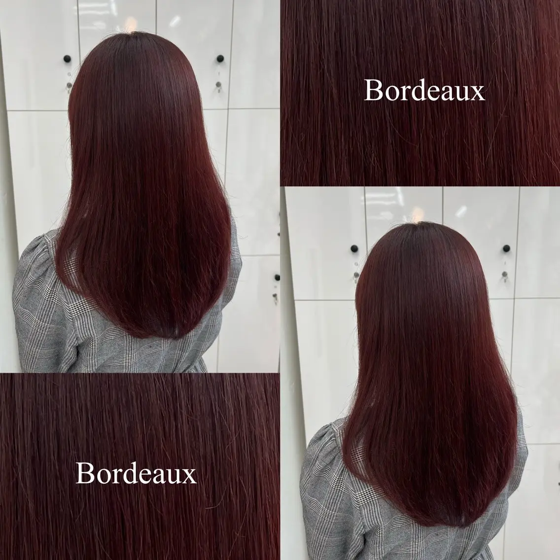 ミディアム カラー ブリーチ ボルドーカラー ブラウンカラー 透明感カラー ブリーチなしカラー カット ヘアカラー 🌷︎あすか🌷 JILLSTUDIOのヘアスタイル