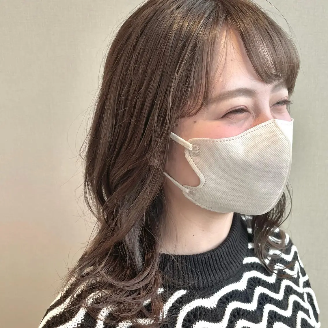 ミディアム ナチュラル*艶* 蒲生四丁目*山保美月のヘアスタイル