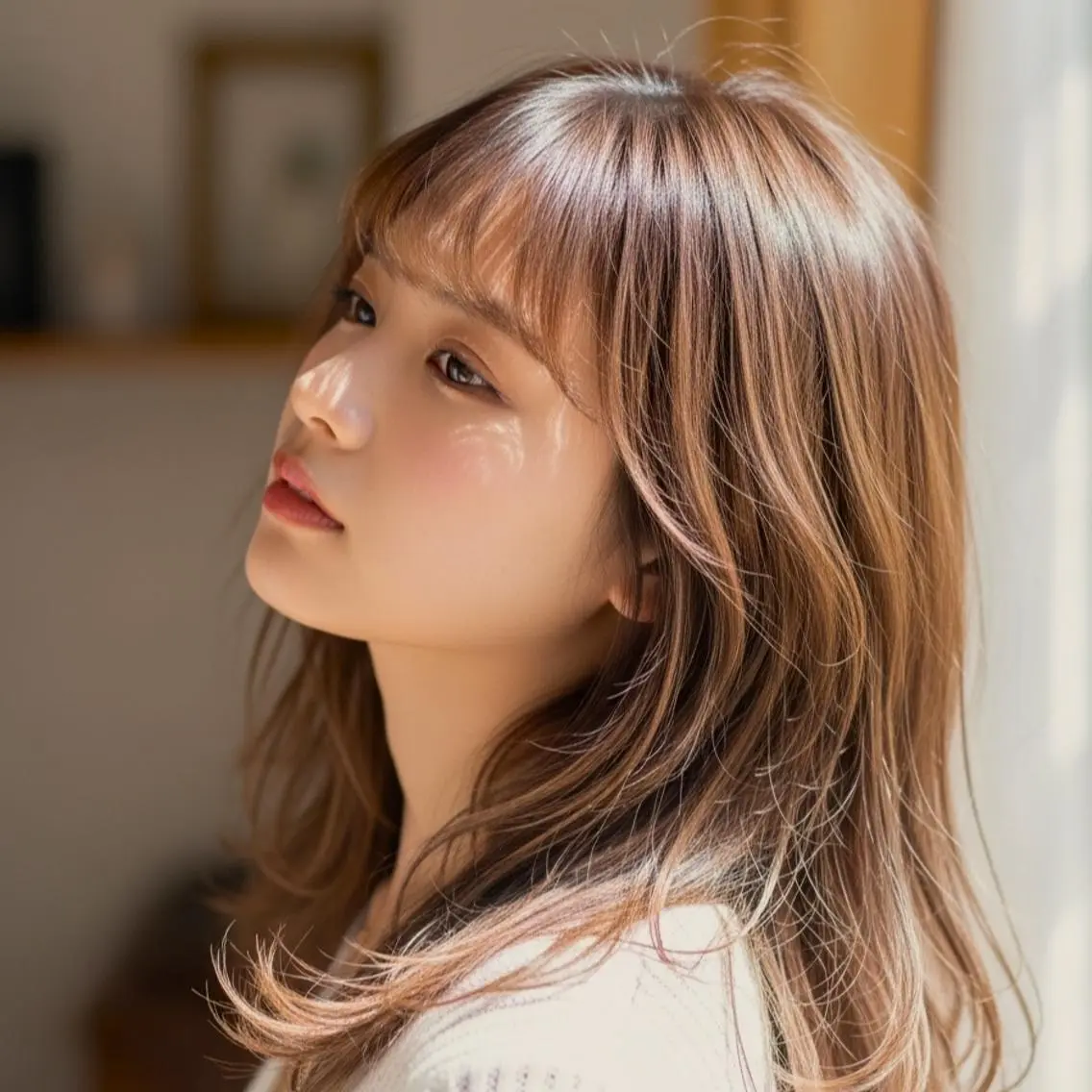 ミディアム カラー パーマ なつみ ⭐︎La  Paceのヘアスタイル