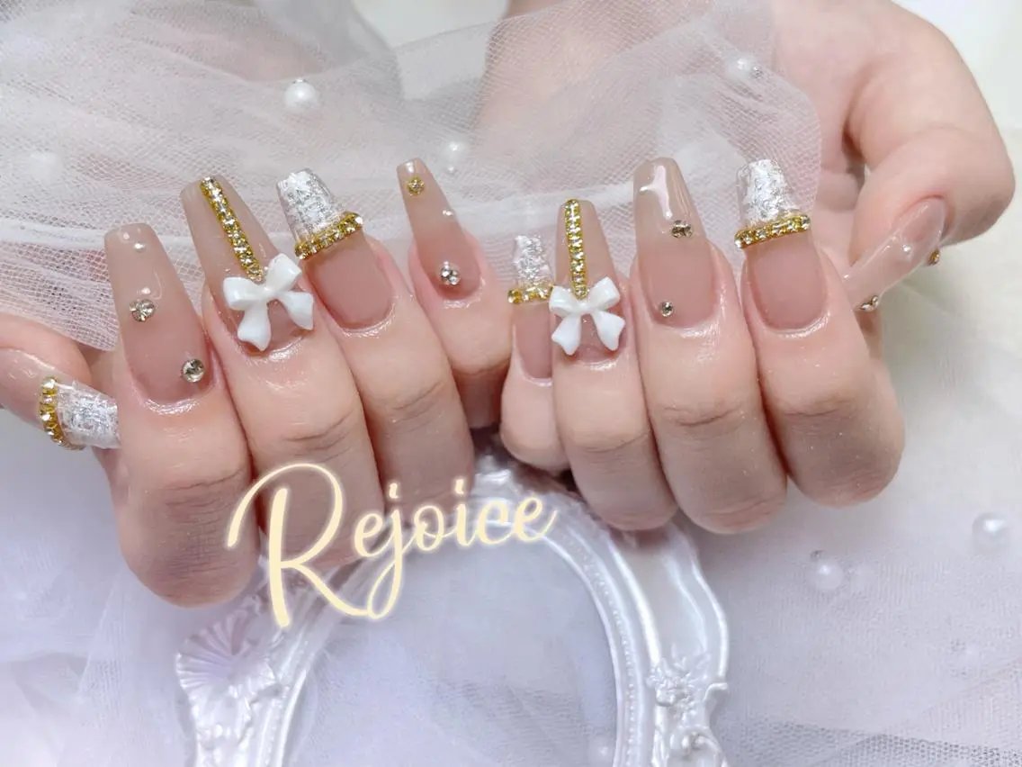 【超爆人気No.1】チップ長さ出し★ 持ち込みデザイン💕小物パーツつけ放題💕の写真