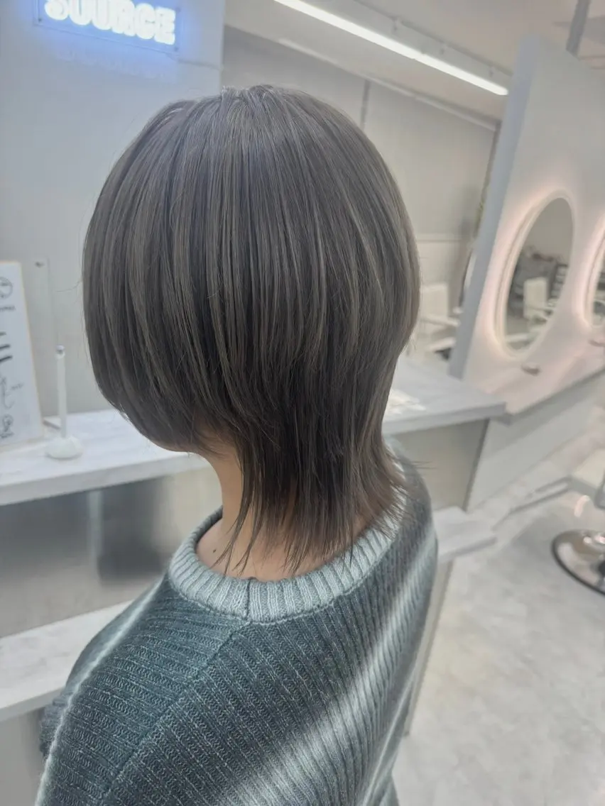 セミロング カラー ヘアカラー SOURCE天王店 🖤Cocoroのヘアスタイル