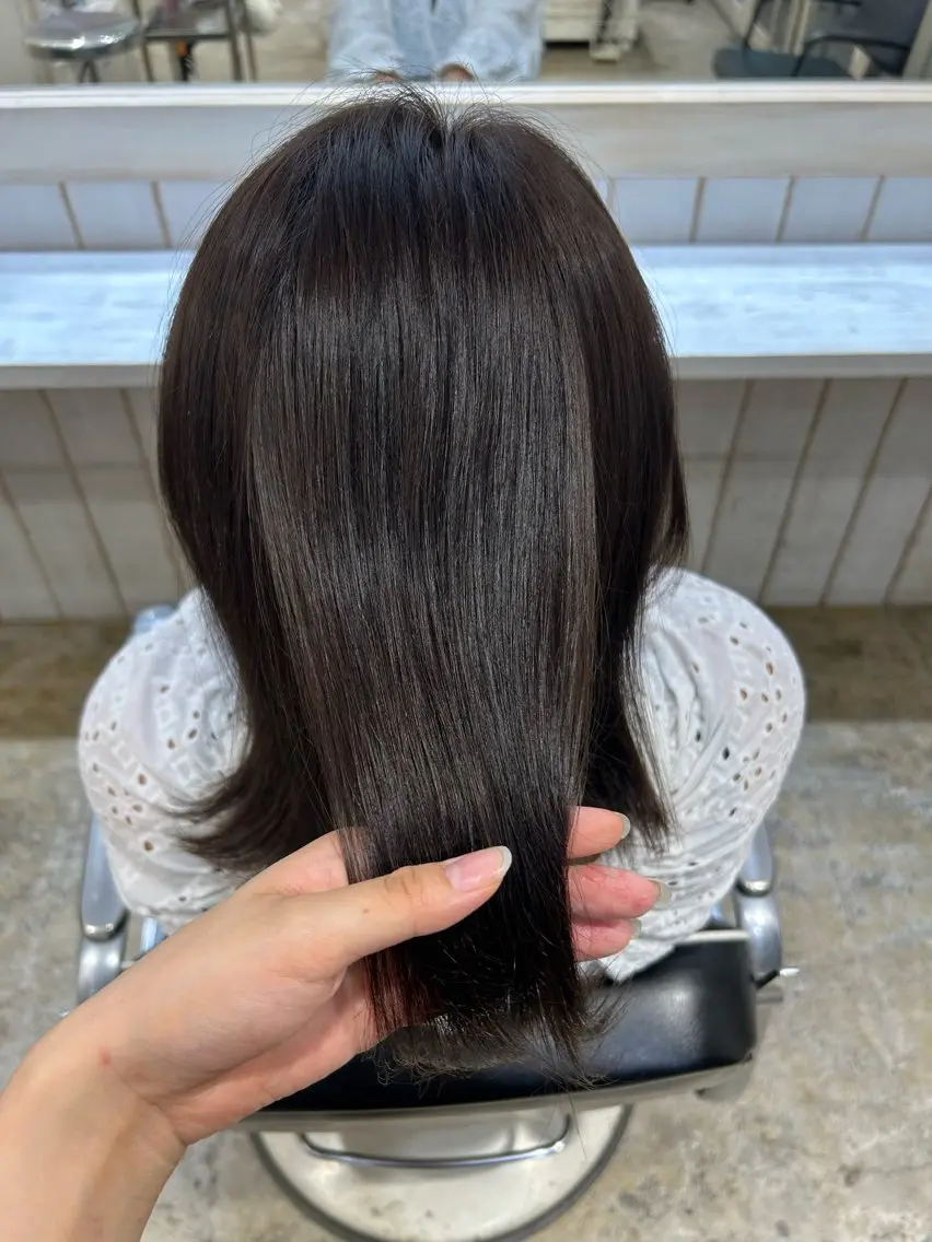 ミディアム カラー ブラウンカラー ダークブラウン MOMOKA 🍑のヘアスタイル