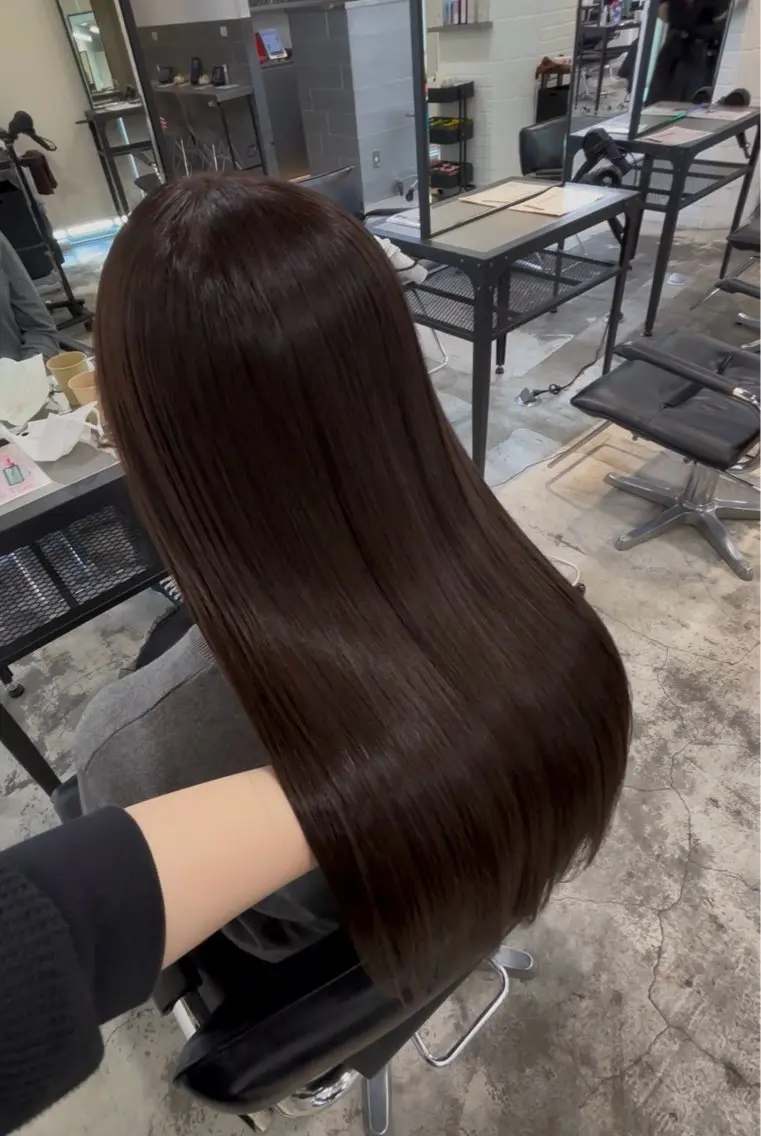 ロング カラー ヘアカラー 縮毛矯正 トリートメント ダメージレス艶髪 🦋MISAKI🦋のヘアスタイル