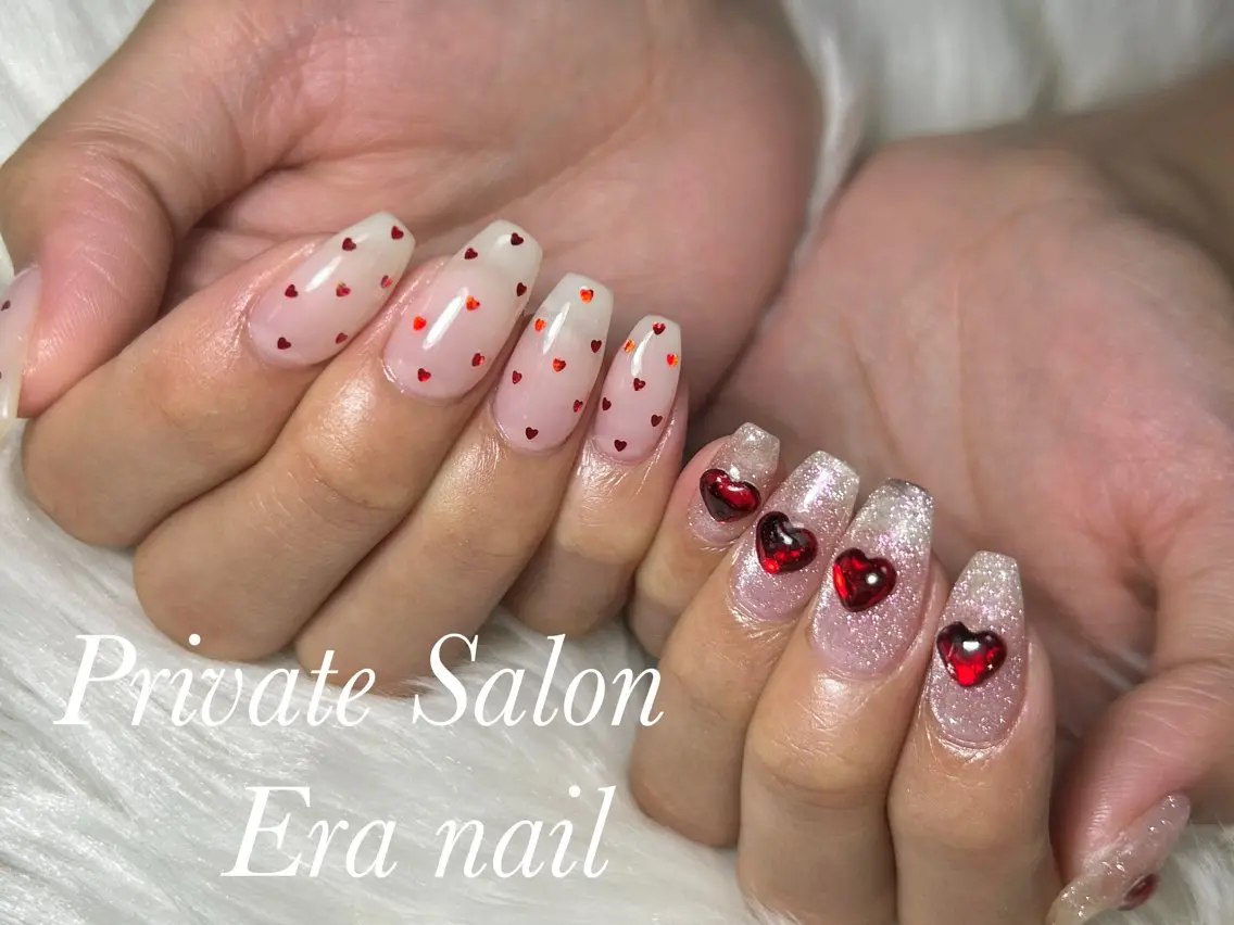 ネイル ハート ハンドネイル Era nailのネイルデザイン