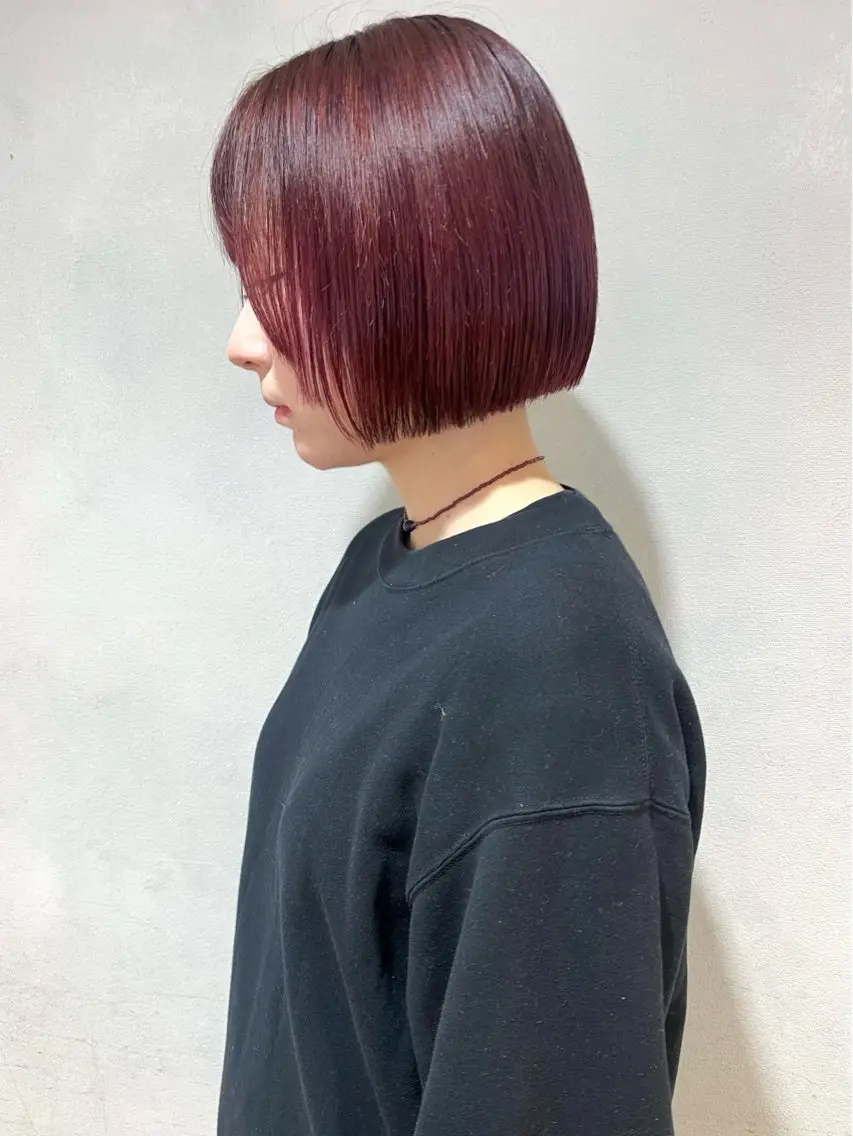 ショート カラー カット ヘアカラー 地毛風ストレート ミニボブ🌷江梨🍎のヘアスタイル