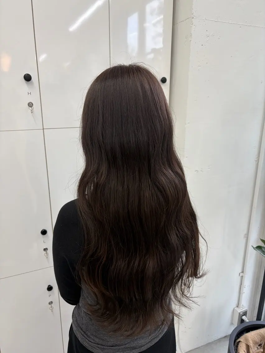 ロング カラー アッシュ ブラウンカラー 透明感カラー くすみブラウン オリーブブラウン カット ヘアカラー 🍊あすか🍊 JILLSTUDIOのヘアスタイル