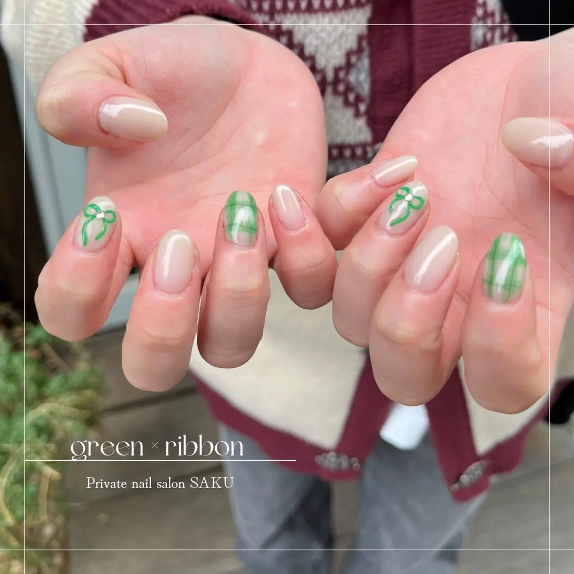 ネイル ニュアンスネイル シンプルネイル SAKU nail 作島茜のネイルデザイン