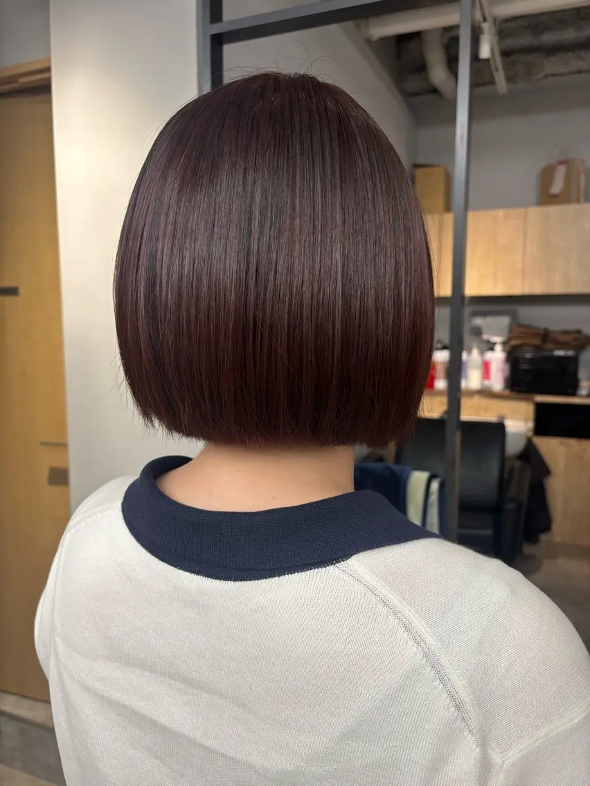 ショート カラー ブラウンカラー ピンクカラー ヘアカラー トリートメント ヘアセット Libero / Hisaのヘアスタイル