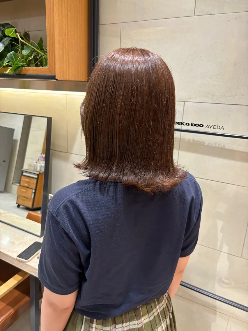 ミディアム 西山奈那 🎀【zina新宿】のヘアスタイル
