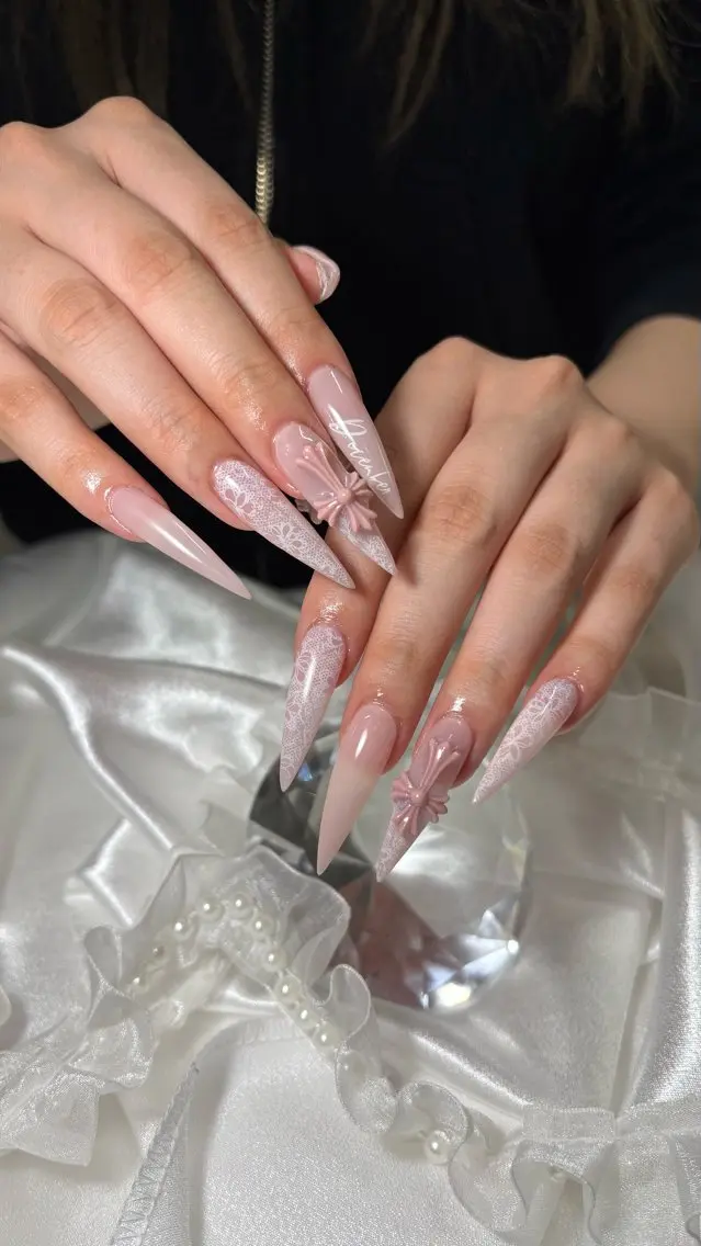 ネイル ロングネイル ハンドネイル Riran°・*:. shikiのネイルデザイン