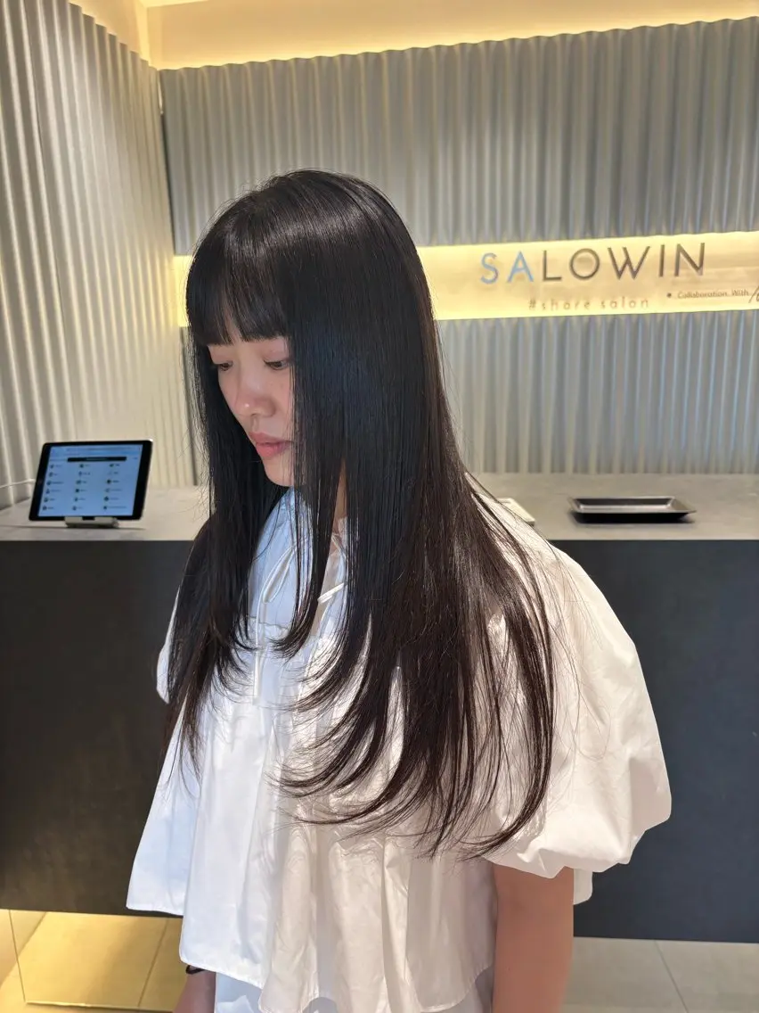 ロング カラー パーマ ヘアアレンジ レイヤーカット カット ヘアカラー トリートメント ヘッドスパ ヘアセット 押切 響　のヘアスタイル