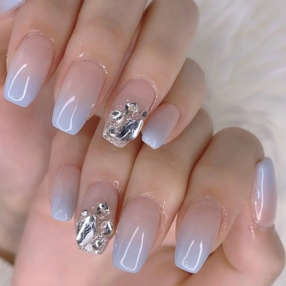 ネイル ハンドネイル 渋谷／チップ長さ出し 👑アプレgel-xのネイルデザイン
