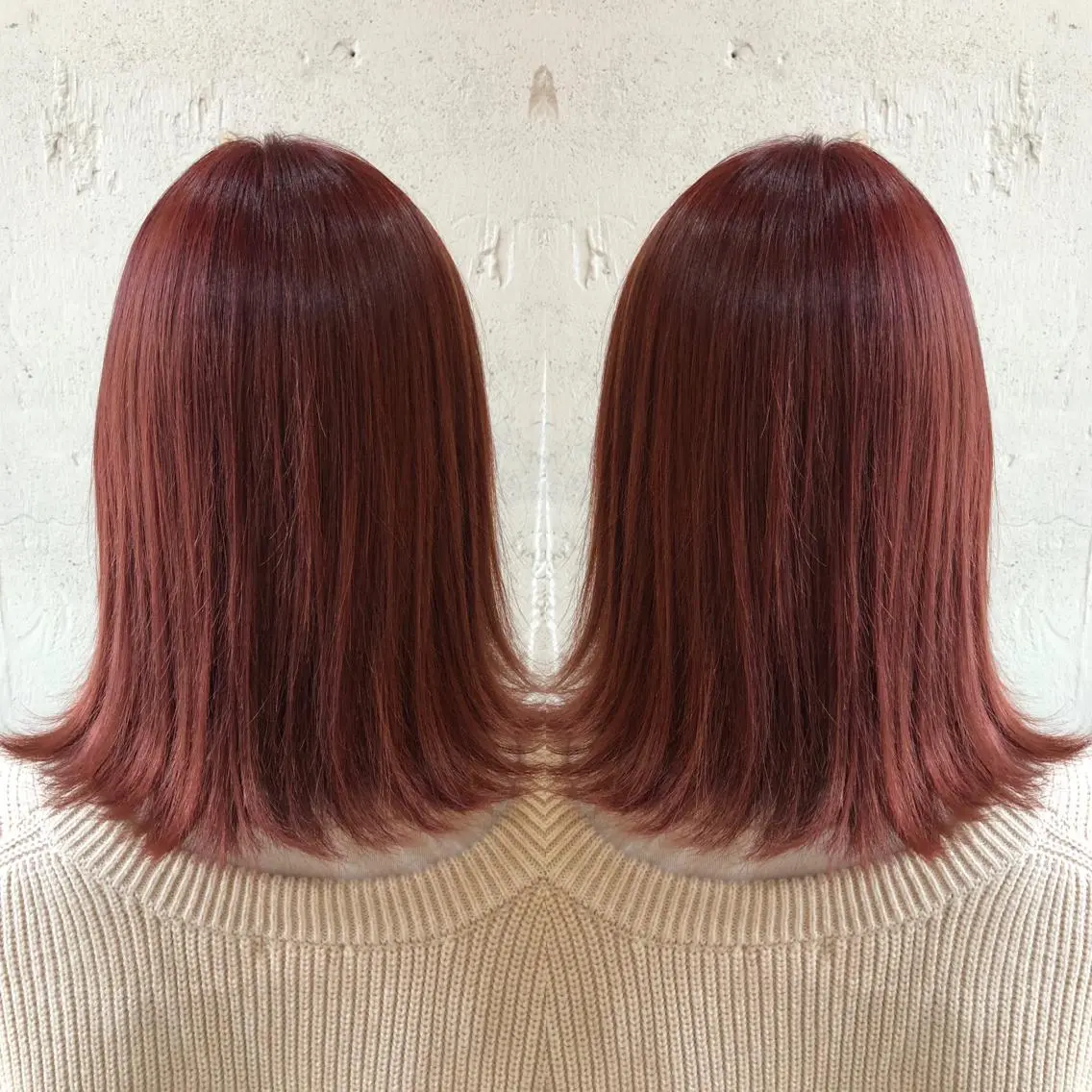 ミディアム カット ヘアカラー トリートメント あらき ちさとのヘアスタイル