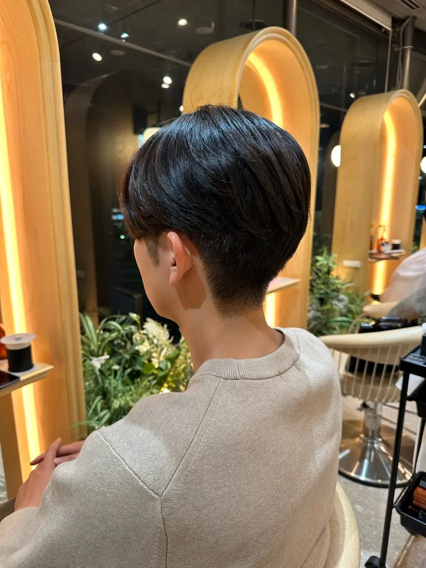 ショート メンズ 撮影モデル募集【くび れショートボブ】馨のヘアスタイル