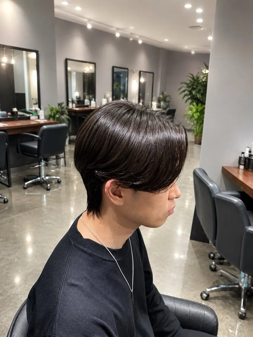 メンズ フェザーパーマ メンズパーマ カット パーマ 芝本 蓮のヘアスタイル