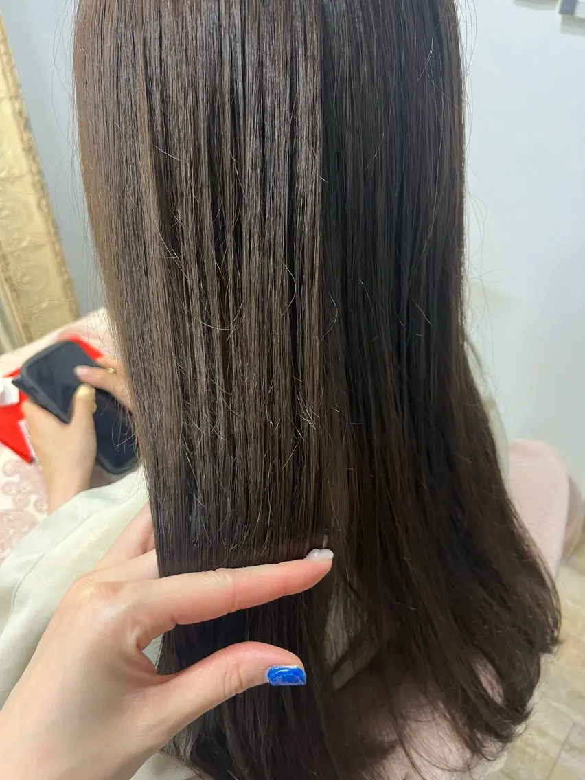 ロング カラー イルミナカラー カット ヘアカラー トリートメント 縮毛矯正🫧髪質改善 💐いしいゆうこのヘアスタイル