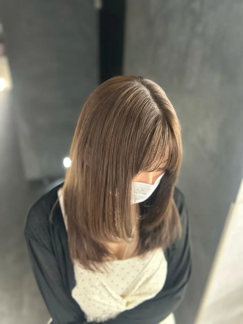 カラー ショコラグレージュ グレージュ カット ヘアカラー ❤︎REIKA❤︎ ブリーチなしWカラーのヘアスタイル