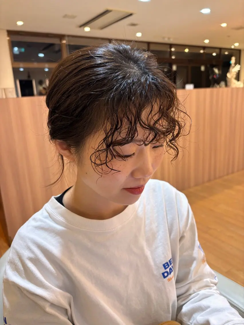 前髪パーマ👩🏻‍🦱🌀の写真