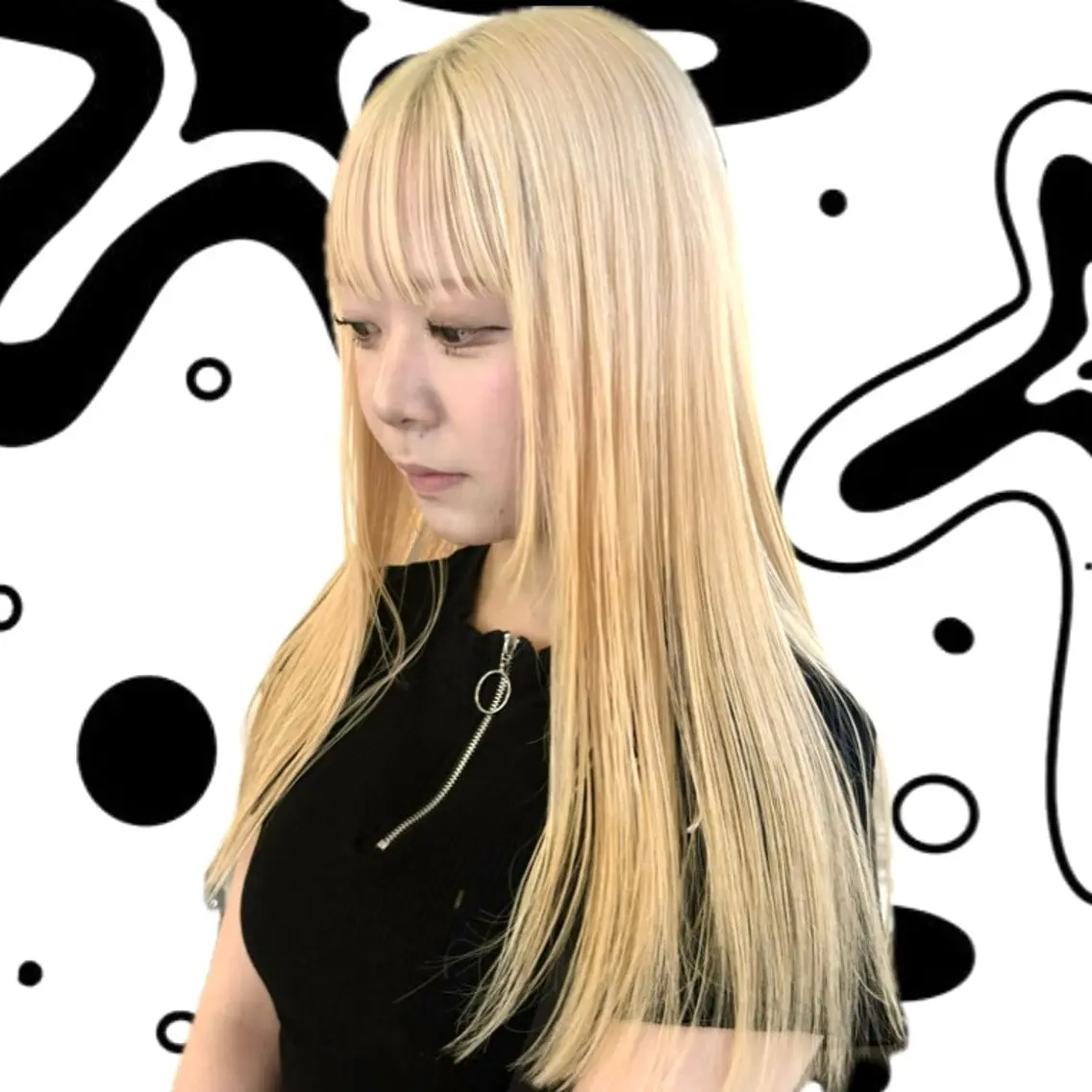 ロング カラー ヘアカラー トリートメント Rena✴︎トレンド ×スタンダードMIXのヘアスタイル