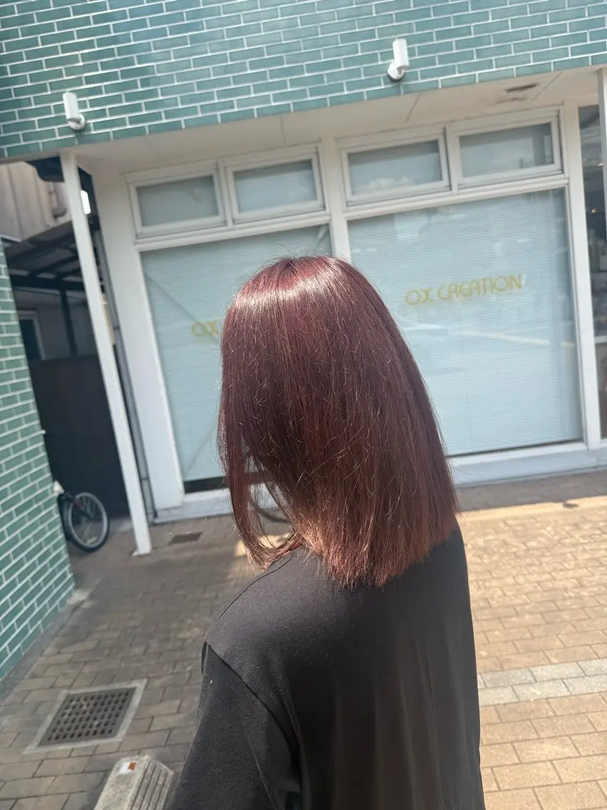 カラー ピンクカラー 岩永 向日葵のヘアスタイル