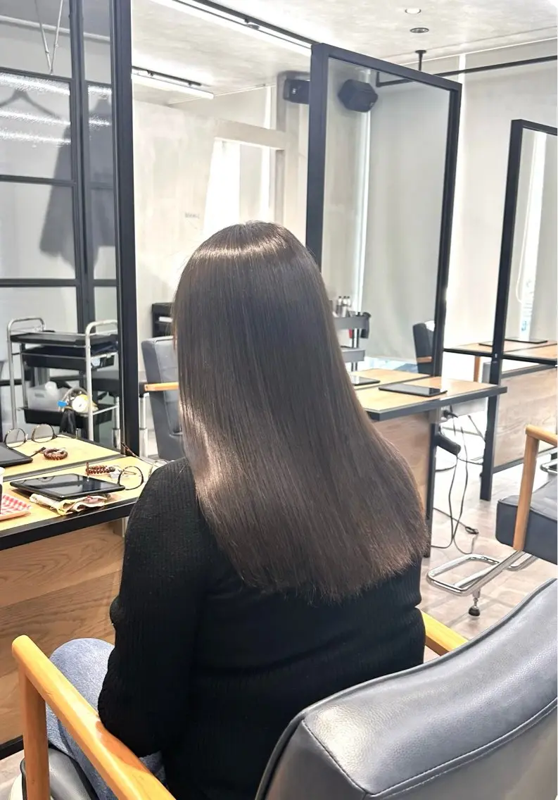 ミディアム カラー 韓国×髪質改善カラー 💎hinaのヘアスタイル