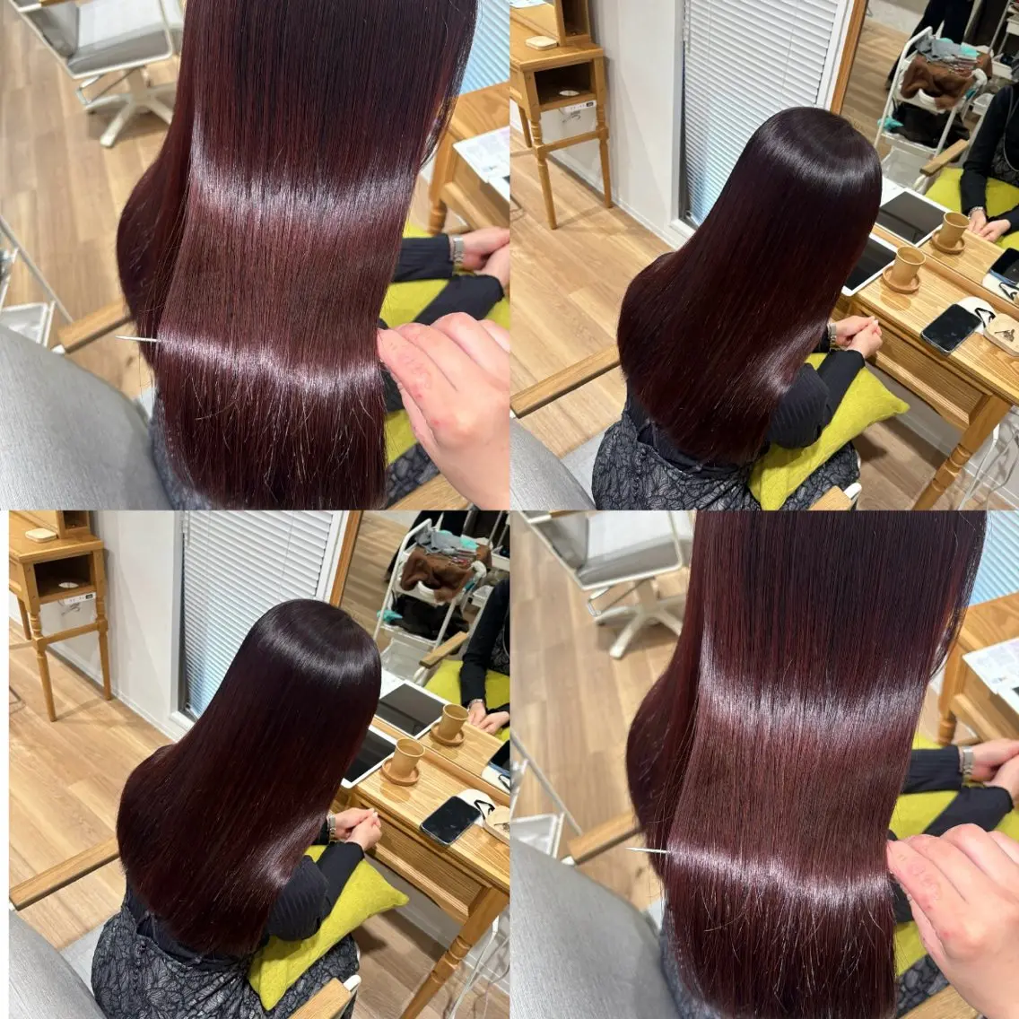 ロング カラー ヘアカラー トリートメント ヘッドスパ RINNO🌷透明感 カラー/髪質改善のヘアスタイル