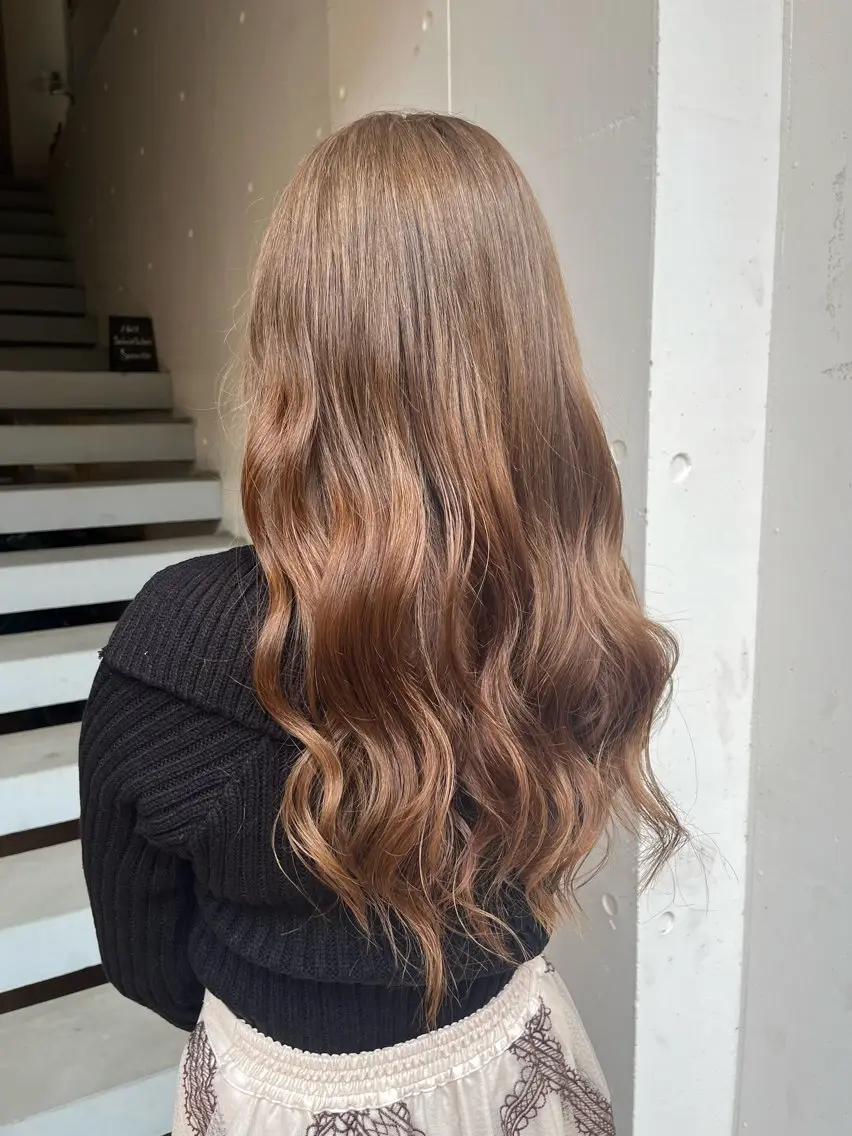 ロング ヘアカラー 韓国風透明感カラー 💎YUI💎のヘアスタイル
