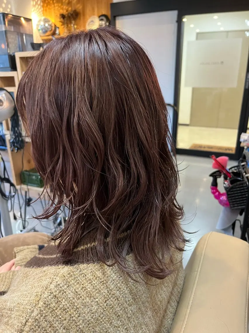 ミディアム カット ヘアカラー 阪神西宮★JUNO 川﨑温子のヘアスタイル