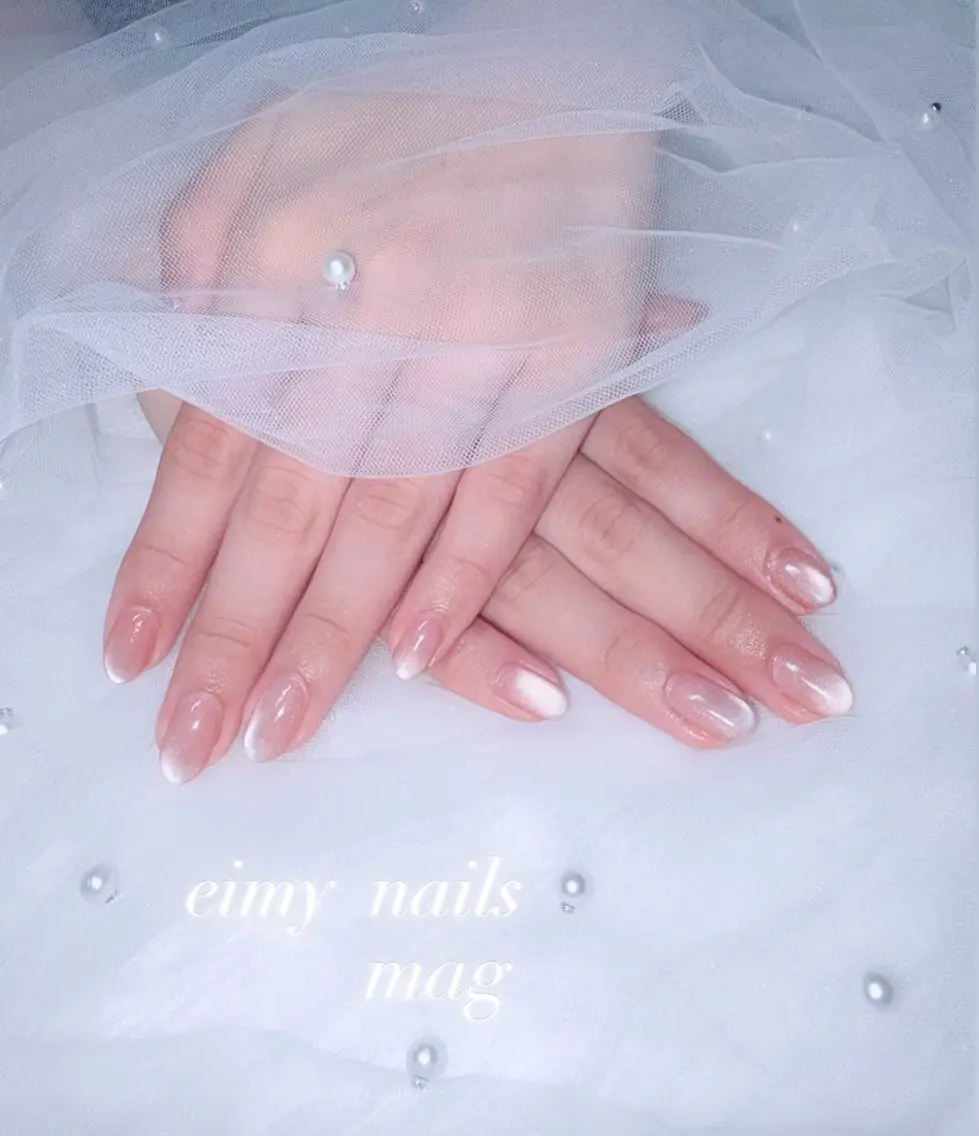 ネイル マグネットネイル マグネットワンカラー オフィスネイル ワンカラーネイル 春ネイル ハンドネイル eimy nails♡のネイルデザイン