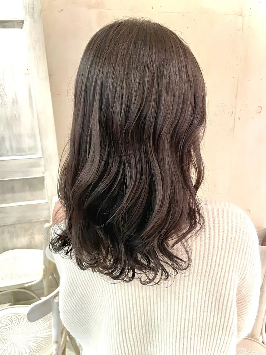 セミロング パーマ 髪質改善 縮毛矯正/ レイヤー/銀座/本木のヘアスタイル