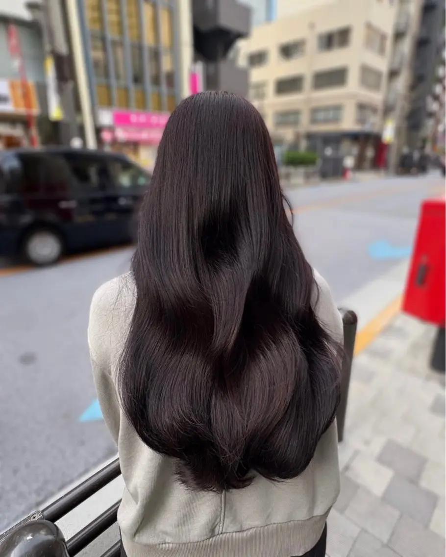 セミロング カラー ヘアカラー トリートメント mai @ma_____iiのヘアスタイル
