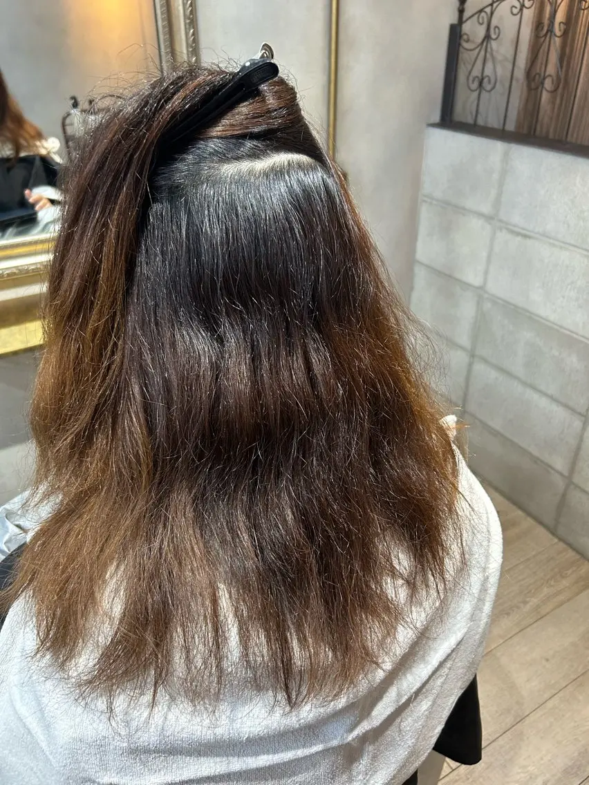 ロング 髪質改善 縮毛矯正 トリートメント カット 縮毛矯正 manaka/メンズ カット大募集📣💬のヘアスタイル
