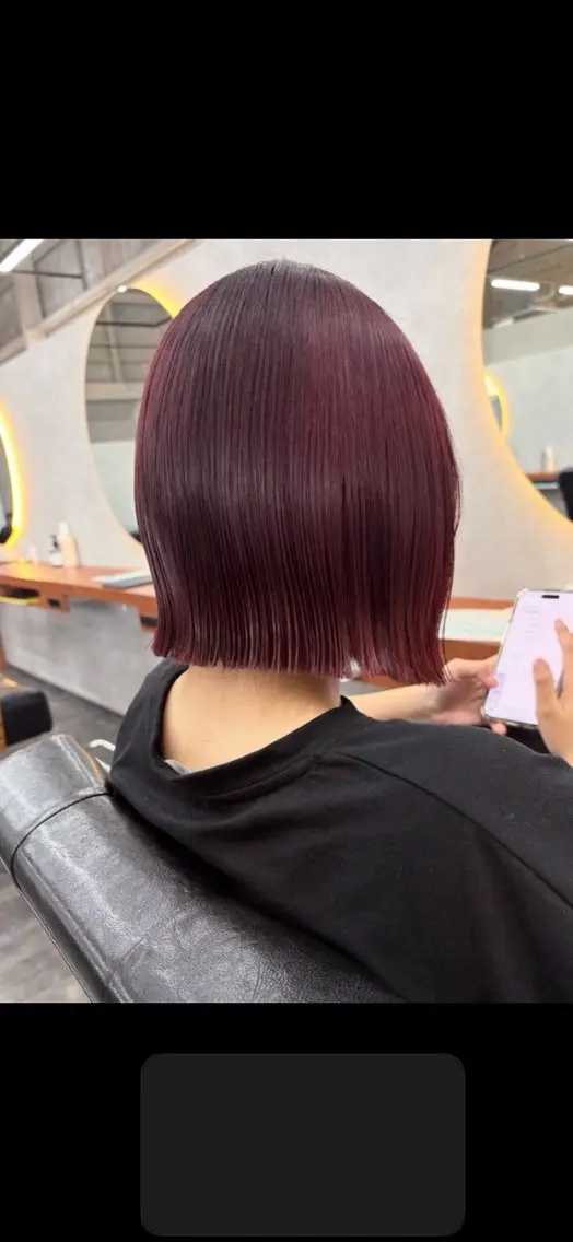 ミディアム ヘアカラー 佐藤 菜穂のヘアスタイル