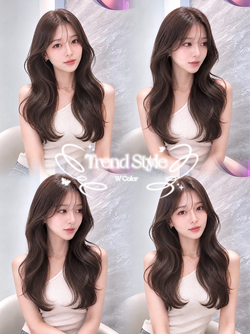セミロング カラー ブリーチ ブラウンカラー チョコレートブラウン ダブルカラー ヘアカラー トリートメント 🍑ももか🍑透明感 カラー/赤羽🎀のヘアスタイル