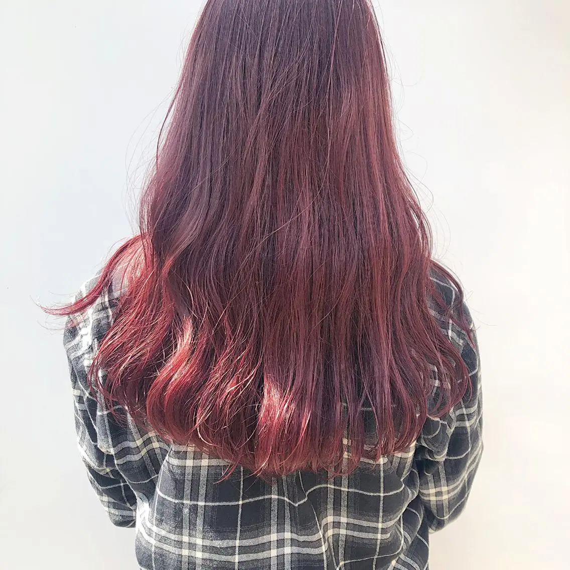 ロング カラー ヘアアレンジ レッドカラー 天神レイヤーカット No.1💖マユカのヘアスタイル